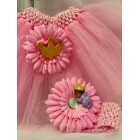 Pink Tutu Diaper Cake Ethnic Princess Theme Baby Shower Decoration